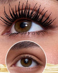 avant après avoir utilisé le mascara double embout ARTIST